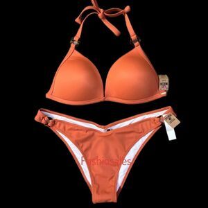 Victoria’s Secret Pink Swim Push Up Triangle Padded Bikini Top & Itsy Bottom set